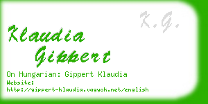 klaudia gippert business card